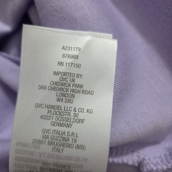 NWT Quacker Factory Top Purple Lacey Scallop Embroidery Crystal A23119 Size XL - Picture 9 of 9